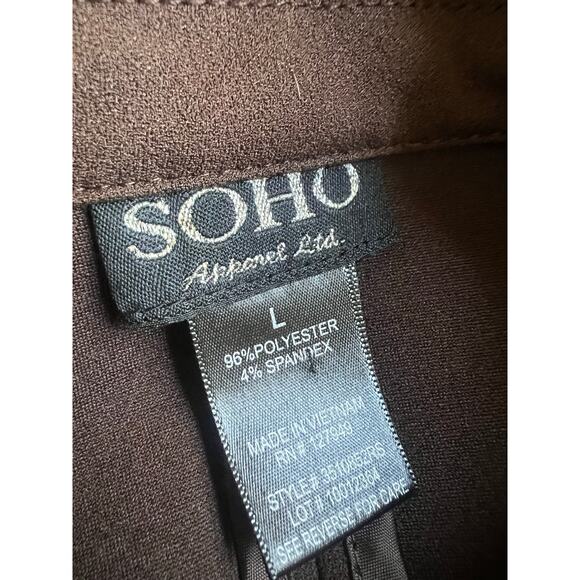 Soho Apparel Brown Button Up Oversized Siren Blazer Size L - Picture 3 of 4